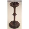 Image 1 : Pair of Arts & Crafts design oak candlesticks on knopped cylindrical stems and circular bases, 12...