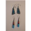 Image 1 : Set Of Turquoise And Silver Earrings