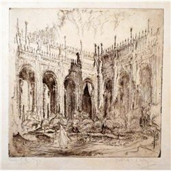 Gertrude Albright, Etching