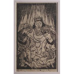 Edgar Britton (1901-1982), Woodblock,