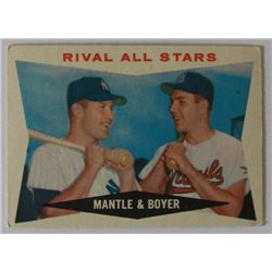 Topps Rival All-Star Mantle & Boyer # 160 Baseball