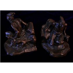Pair of Spelter bookends,
