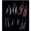 Image 1 : Set of five Indian made beaded earrings,