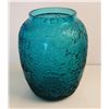 Image 1 : Lalique Vase, Turquoise Glass,