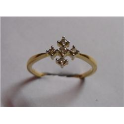 Ring of Diamond 0.11 Ctw in 0.99g 14kt Yellow Gold