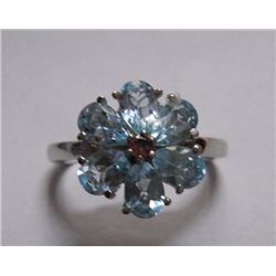 3.800g Ring of Blue Topaz Sterling Silver