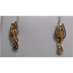 Earring of Diamond 0.28 Ctw in 2.77g 18kt Yellow Gold