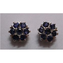 2.640g Earring of Sapphire in Silver