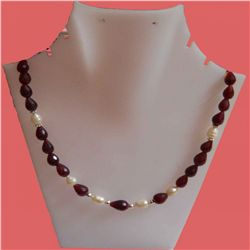 Ruby, Pearl 238.90 CTW Necklace