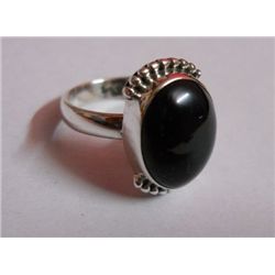 5.290g Black Onex Gemstone Ring Sterling Silver