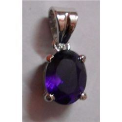 Amethyst 1.740g Pendant Sterling Silver