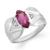 Image 1 : Genuine 1.08 ctw Amethyst & Diamond Ring White Gold