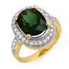 Image 1 : Genuine 6.05 ctw Green Tourmaline & Diamond Ring Gold