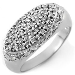 Natural 0.75 ctw Diamond Ring 14K White Gold