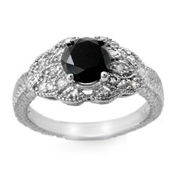 Natural 1.75 ctw White & Black Diamond Ring 14K Gold