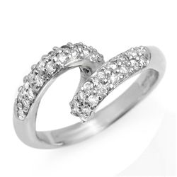 Natural 0.60 ctw Diamond Ring 10K White Gold