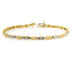 Natural 0.03 ctw Diamond Bracelet 10K Yellow Gold