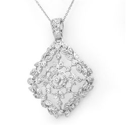 Natural 1.25 ctw Diamond Pendant 14K White Gold