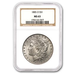 1885 Morgan Silver Dollar MS63 NGC Certified - N1885