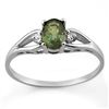 Image 1 : Genuine 0.77 ctw Green Tourmaline & Diamond Ring Gold