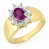 Image 1 : Genuine 0.40 ctw Amethyst Ring 10K Yellow Gold
