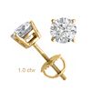 Image 1 : Natural 1.0 ctw Diamond Stud Earrings 14K Yellow Gold