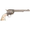 Image 2 : Engraved Gold Inlaid First Generation Colt Single Action Army Revolver with Carved Ivory Grips