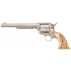 First Generation Colt Frontier Six Shooter Single Action Army Revolver with Stag Grips