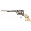 Image 1 : Cattle Brand Style Engraved Colt Black Powder Single Action Army Revolver with Horn Grips