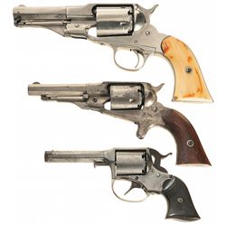 Three Remington Antique Revolvers