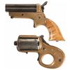 Image 2 : Two Antique Brass Frame Pistols