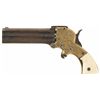 Image 2 : Factory Engraved William Marston Triple-Barrel Derringer with Ivory Grips and Four-Inch Barrels