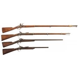 Four Antique European Military Long Arms