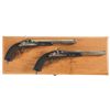 Image 1 : Matching Numbered Pair of Galand Paris Percussion Target Pistols, with Case