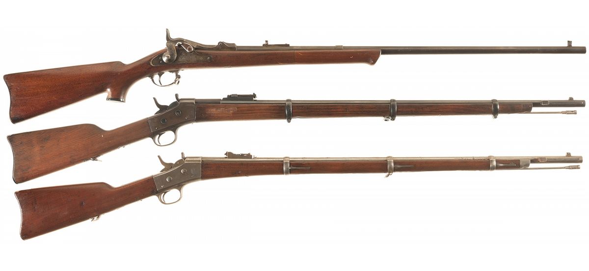 Three Antique Breech Loading Rifles