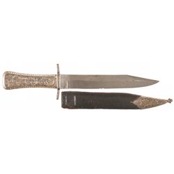 Gold and Silver Accented Bowie Knife