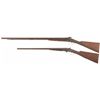Image 2 : Two Side by Side Damascus Barreled Shotguns and a Cane Sword