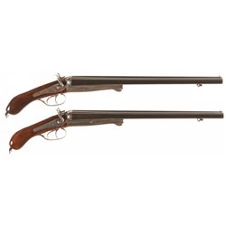 Two Husqvarna "Lupara" Pattern Double Barrel Shotguns
