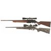 Image 2 : Two Semi-Automatic Rifles with Scopes