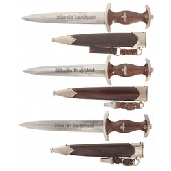 Three Nazi Party Style Daggers