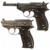 Image 1 : Collector's Lot of Two Nazi Proofed P-38 Semi-Automatic Pistols