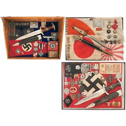 Three Daggers and Assortment of German and Japanese Items