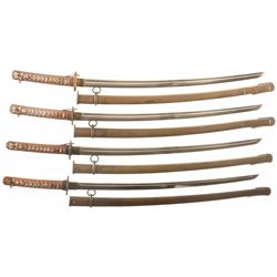 Four Imperial Japanese NCO Swords