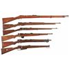 Image 1 : Three Bolt Action Military Carbines and Three Rifles
