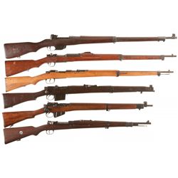 Six Bolt Action Military Rifles