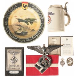 Grouping of Nazi Style Badges and Artifacts