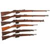 Image 1 : Three Military Bolt Action Rifles and Three Carbines