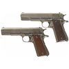 Image 1 : Collector's Lot of Two U.S. Property Marked World War II Model 1911A1 Semi-Automatic Pistols