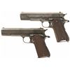 Image 1 : Collector's Lot of Two World War II U.S. Military Government Model 1911A1 Semi-Automatic Pistols