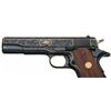Image 3 : Engraved Gold Inlaid Colt Model 1911A1 Semi-Automatic Pistol